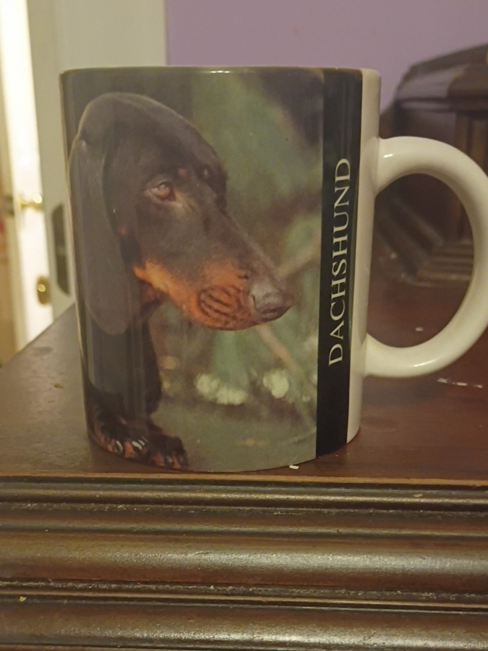 Dachshund Ceramic Coffee Mug - Black and White